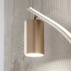 Viadurini Lighting Moderne Stehlampen-Stehlampe mit verstellbarem Strahler und zweitem Licht auf der Rückseite – Kampfer