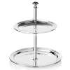 Viadurini Decor Küchenzubehör-Ständer für Süßigkeiten, Kuchen, 2-stöckiges Buffet im Design Silver Metal - Gengo