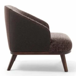 Viadurini Living Moderne Sessel-Stoff Lounge Chair mit Massivholzsockel Made in Italy - Pepina