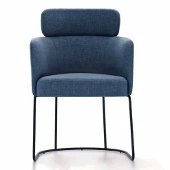 Viadurini Living Moderne Stühle-Stoffstuhl mit luxuriöser schwarzer Metallstruktur Made in Italy - Cocoa