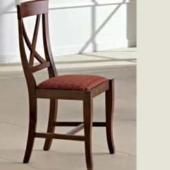 Viadurini Living Klassische Stühle-Stuhl aus Holz und Stoff Klassisches Design mit gekreuzter Rückenlehne - Debussy