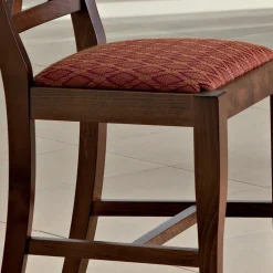 Viadurini Living Klassische Stühle-Stuhl aus Holz und Stoff Klassisches Design mit gekreuzter Rückenlehne - Debussy