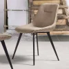 Viadurini Living Moderne Stühle-Stuhl aus Kunstleder Nubuk-Effekt, Metallstrucktur - Ermes