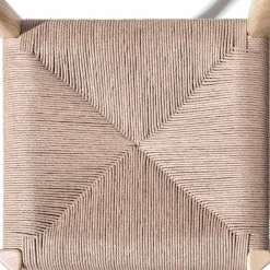 Viadurini Living Moderne Stühle-Stuhl aus massiver Esche mit handgewebtem Sitz Made in Italy - Buri