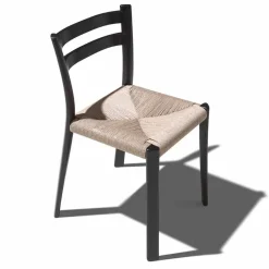 Viadurini Living Moderne Stühle-Stuhl aus massiver Esche mit handgewebtem Sitz Made in Italy - Buri