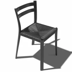 Viadurini Living Moderne Stühle-Stuhl aus massiver Esche mit handgewebtem Sitz Made in Italy - Buri