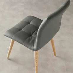 Viadurini Living Moderne Stühle-Stuhl aus Massivholz und Kunstleder Viola