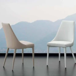 Viadurini Living Moderne Stühle-Stuhl aus Metall und Kunstleder Nepitella