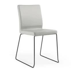 Viadurini Living Design Stühle-Stuhl aus Perlleder und schwarzen Stahlbeinen, hergestellt in Italien – Stella