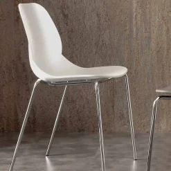 Viadurini Living Moderne Stühle-Stuhl aus Polypropylen mit verchromten Beinen Liceta