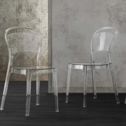 Viadurini Living Moderne Stühle-Stuhl aus transparentem Polycarbonat, modernes Design - Yanis