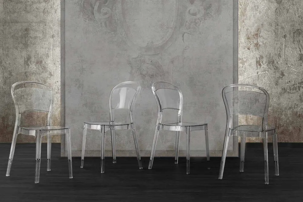 Viadurini Living Moderne Stühle-Stuhl aus transparentem Polycarbonat, modernes Design - Yanis