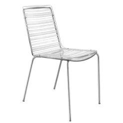 Viadurini Living Moderne Stühle-Stuhl aus transparentem Plexiglas und Eisen Made in Italy 2 Stück - Charlotte