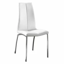 Viadurini Living Moderne Stühle-Stuhl im 4er Set aus Kunstleder und Metall verchromt