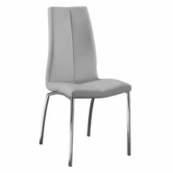 Viadurini Living Moderne Stühle-Stuhl im 4er Set aus Kunstleder und Metall verchromt