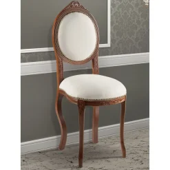 Viadurini Classic Klassische Stühle-Stuhl im klassischen Stil aus gepolstertem Nussbaumholz Made in Italy - Elegant