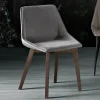 Viadurini Living Moderne Stühle-Stuhl mit Holzbeinen und Monocoque-Stoffsitz Made in Italy - Hinata