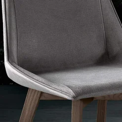 Viadurini Living Moderne Stühle-Stuhl mit Holzbeinen und Monocoque-Stoffsitz Made in Italy - Hinata