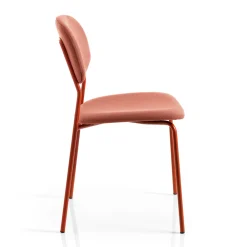 Viadurini Living Moderne Stühle-Stuhl mit Metallstruktur, Sitz und Rückenlehne aus Stoff - Serenella