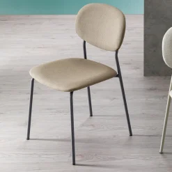 Viadurini Living Moderne Stühle-Stuhl mit Metallstruktur, Sitz und Rückenlehne aus Stoff - Serenella