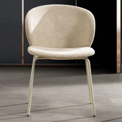 Viadurini Living Moderne Stühle-Stuhl mit Monocoque-Stoffsitz und Metallbeinen Made in Italy - Ichigo