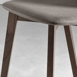 Viadurini Living Moderne Stühle-Stuhl mit Monocoque-Stoffsitz und Holzbeinen Made in Italy - Nezoku