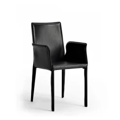 Viadurini Leather Vintage Stühle-Stuhl mit Stahlkonstruktion aus Leder - Modernes Design Jolie