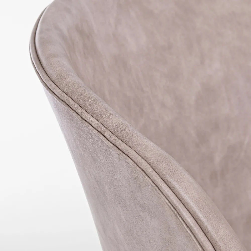 Viadurini Living Vintage Stühle-Stuhl-Sessel aus weißem oder schwarzem Stahl und Vintage-Ecoleder - Gongo