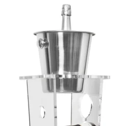 Viadurini Living Design Weinregal-Säulenflaschenhalter und Eiskübel aus transparentem Acryl - Ciampino