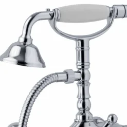 Viadurini Taps Badewannearmaturen-Säulenmischer für Badewanne mit Dusche aus Messing Made in Italy - Shelly