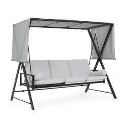 Viadurini in the Garden Gartenideen-Swing, umwandelbar in ein Bett für den Garten aus Stahl und Stoff – Rückruf