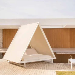Vondom Gartensofas-Tagesbett im Freien aus Aluminium und luxuriösem Designgewebe - Frame Vineyard von