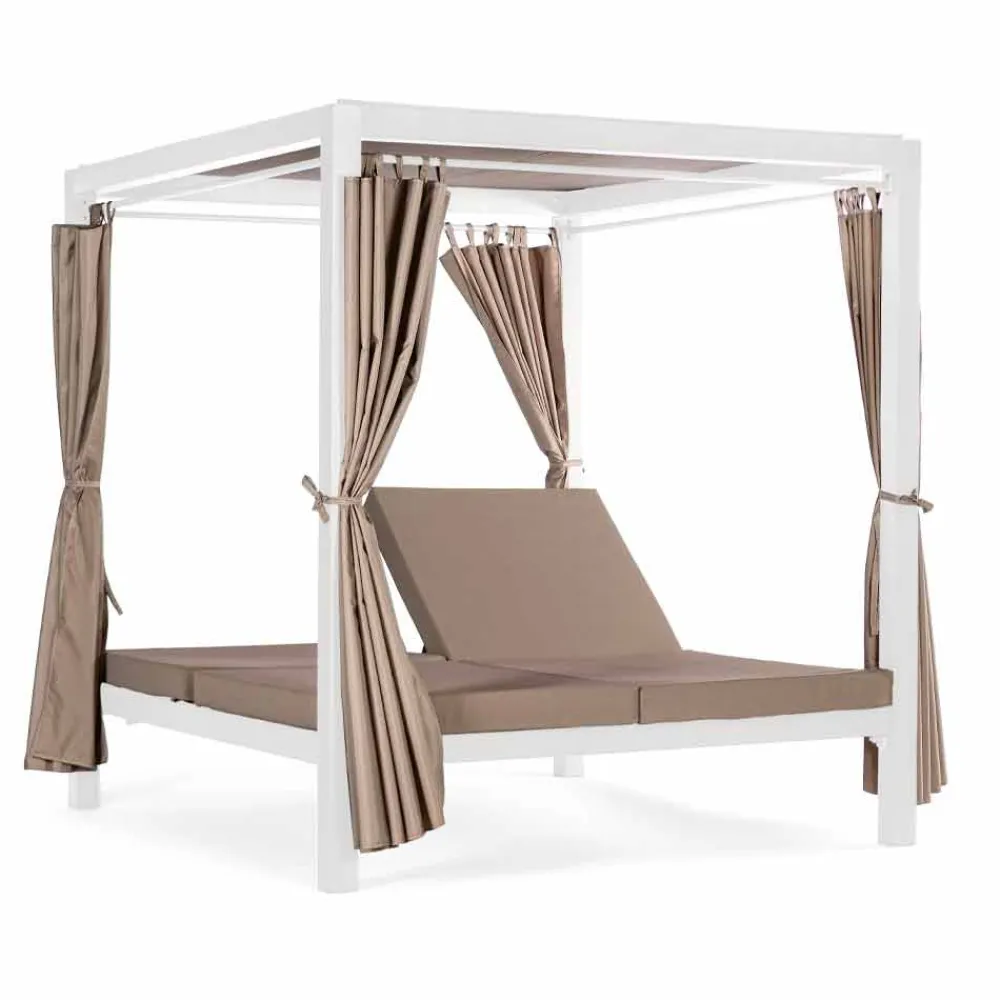 Viadurini in the Garden Gartensofas-Tagesliege im Freien aus Textilene und Aluminium mit liegenden Rückenlehnen - Anastasia