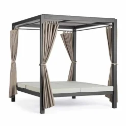 Viadurini in the Garden Gartensofas-Tagesliege im Freien aus Textilene und Aluminium mit liegenden Rückenlehnen - Anastasia