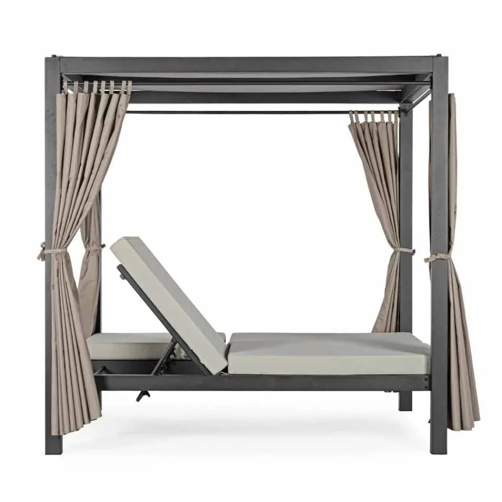 Viadurini in the Garden Gartensofas-Tagesliege im Freien aus Textilene und Aluminium mit liegenden Rückenlehnen - Anastasia