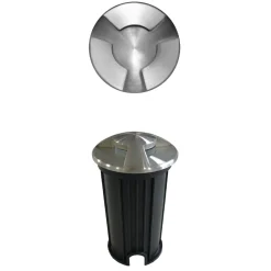 Viadurini Lighting Gartenlampion-4-teiliger versenkter LED-Spotmarker aus Edelstahl - Elisir