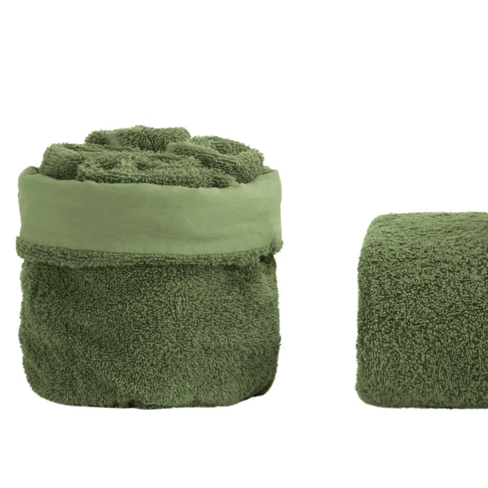 Viadurini Textile Handtücher-8-teiliges Badezimmerset aus Frottee aus reiner Baumwolle, komplett stückgefärbt – glatt