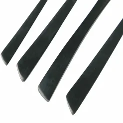 Viadurini Kitchen Besteck Set-24-teiliges Besteckset aus flachem schwarzem Stahl oder Kupfer - Antozoi