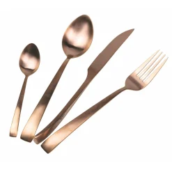 Viadurini Kitchen Besteck Set-24-teiliges Besteckset aus mattem Stahl in Silber, Gold oder Kupfer - Borough