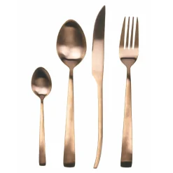 Viadurini Kitchen Besteck Set-24-teiliges Besteckset aus mattem Stahl in Silber, Gold oder Kupfer - Borough