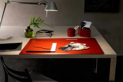 Limac Design Bürozubehör-5-teiliges Leder-Schreibtischzubehör Made in Italy - Ebe