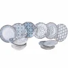 Viadurini Kitchen Teller Set-18-teiliges Porzellan-Geschirrservice in 2 verschiedenen Ausführungen - Jamais