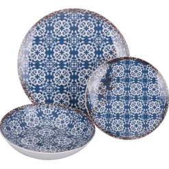 Viadurini Kitchen Teller Set-18-teiliges Porzellan-Geschirrservice in 2 verschiedenen Ausführungen - Jamais