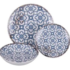 Viadurini Kitchen Teller Set-18-teiliges Porzellan-Geschirrservice in 2 verschiedenen Ausführungen - Jamais