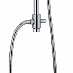 Viadurini Taps Duschsäulen-Teleskop-Duschsäule aus Messing mit rundem Duschkopf Made in Italy - Lenio