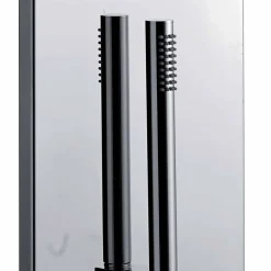 Viadurini Taps Duschsäulen-Thermostatische Wandduschsäule aus verchromtem Edelstahl Made in Italy - Pampo