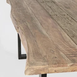 Viadurini Living Ausziehbare Esstische-Tisch aus Akazienholz mit recyceltem Einsatz und Homemotion-Stahl - Zalma