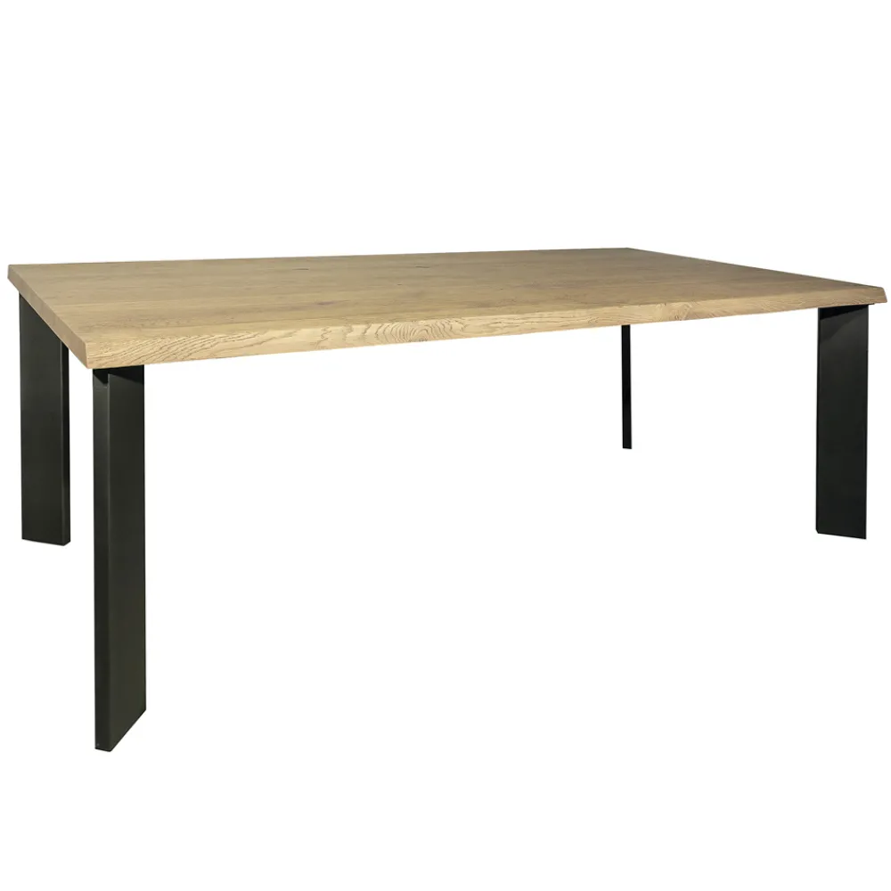 Viadurini Living Esstische Nach Mass|Esstische-Tisch aus Asteiche furniert und Metallbeinen Made in Italy - Vicente