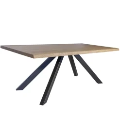 Viadurini Living Esstische Nach Mass|Esstische-Tisch aus furniertem Eichenholz und Metall Made in Italy - Seoul