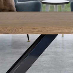 Viadurini Living Esstische Nach Mass|Esstische-Tisch aus furniertem Eichenholz und Metall Made in Italy - Seoul